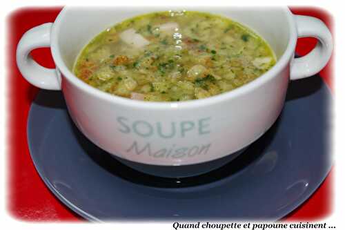 SOUPE DE HARICOTS BLANCS, JAMBON ET PERSILLADE