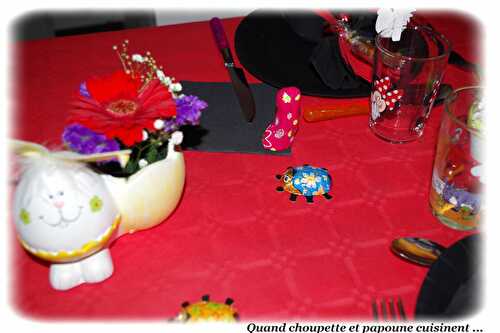 MES DEUX DECORATIONS DE TABLE POUR LES 60ANS DE PAPOUNE