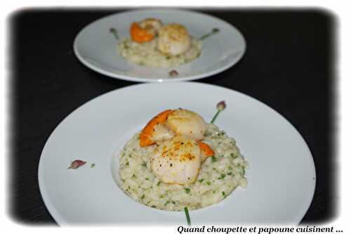 SAINT-JACQUES POÊLEES ET SON RISOTTO AUX HERBES AU TM ou pas ...