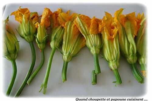 FLEURS DE COURGETTES FARCIES