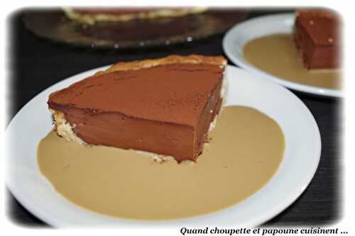 TARTE AU CHOCOLAT, CREME ANGLAISE AU CAFE