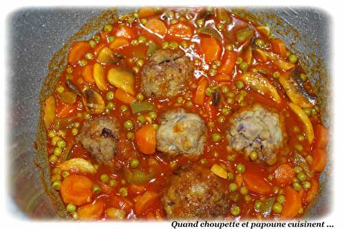 BOULETTES DE VIANDE JARDINIERES