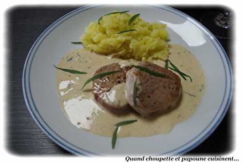 MEDAILLONS DE VEAU A LA CREME D'ESTRAGON