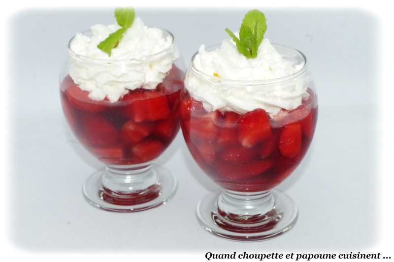 COUPE DE FRAISES AU PORTO