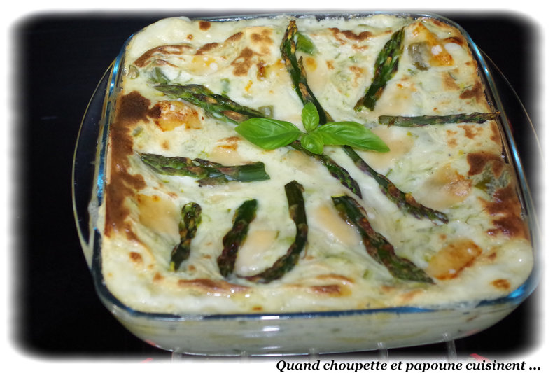 LASAGNES AUX ASPERGES VERTES