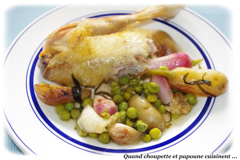 POULET RÔTI AUX LEGUMES DE PRINTEMPS