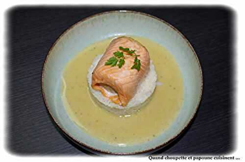 RÔTI DE SAUMON FARCI AUX SAINT-JACQUES ET CITRON CONFIT