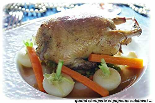 PIGEONS FARCIS AU CHOU ET AU FOIE GRAS 