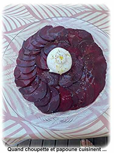 BETTERAVES ROUGES CRUES ET CUITES, BOULE DE BURRATA
