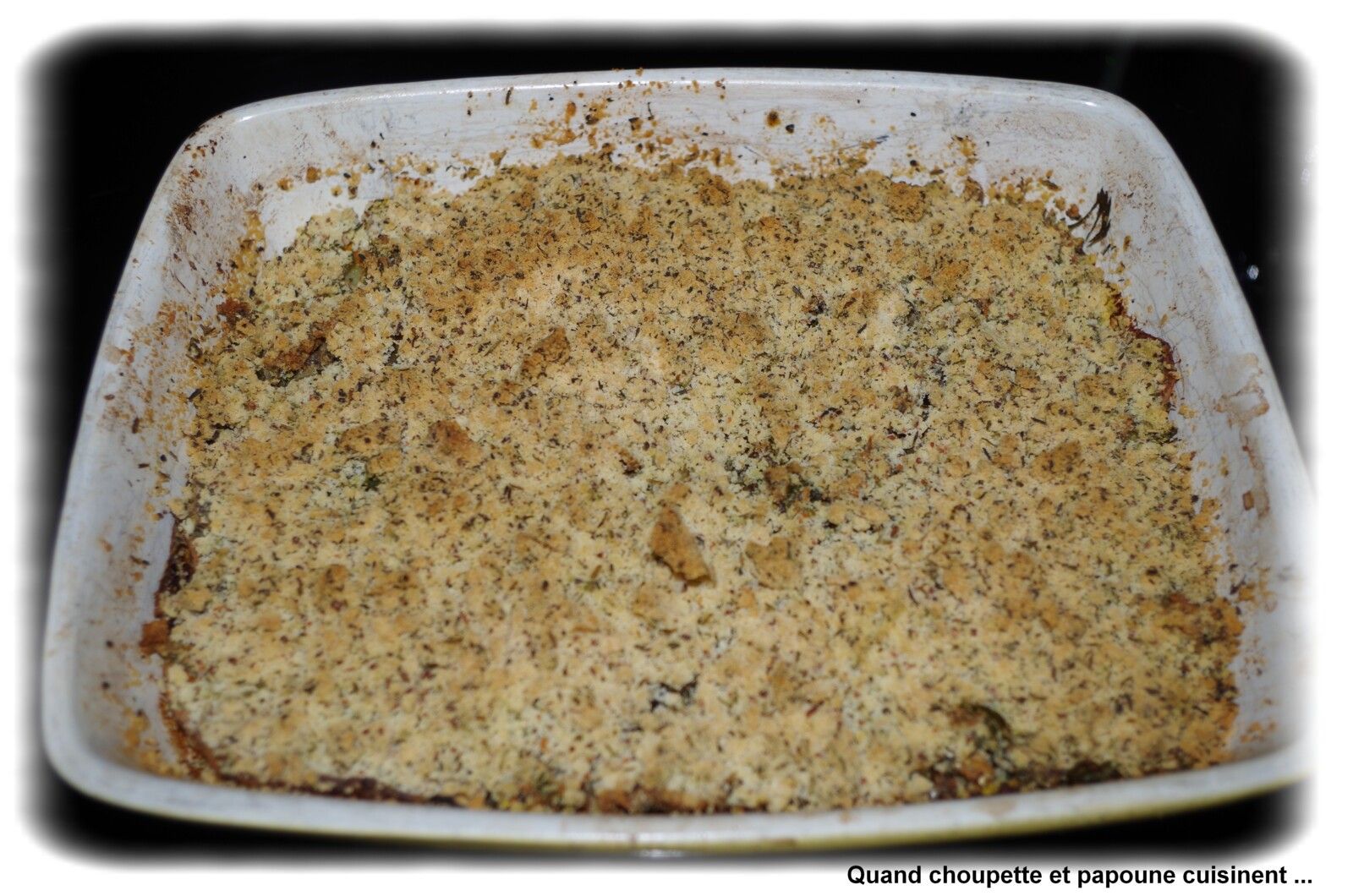 CRUMBLE DE SARDINES AUX POMMES DE TERRE ET AUX CAROTTES
