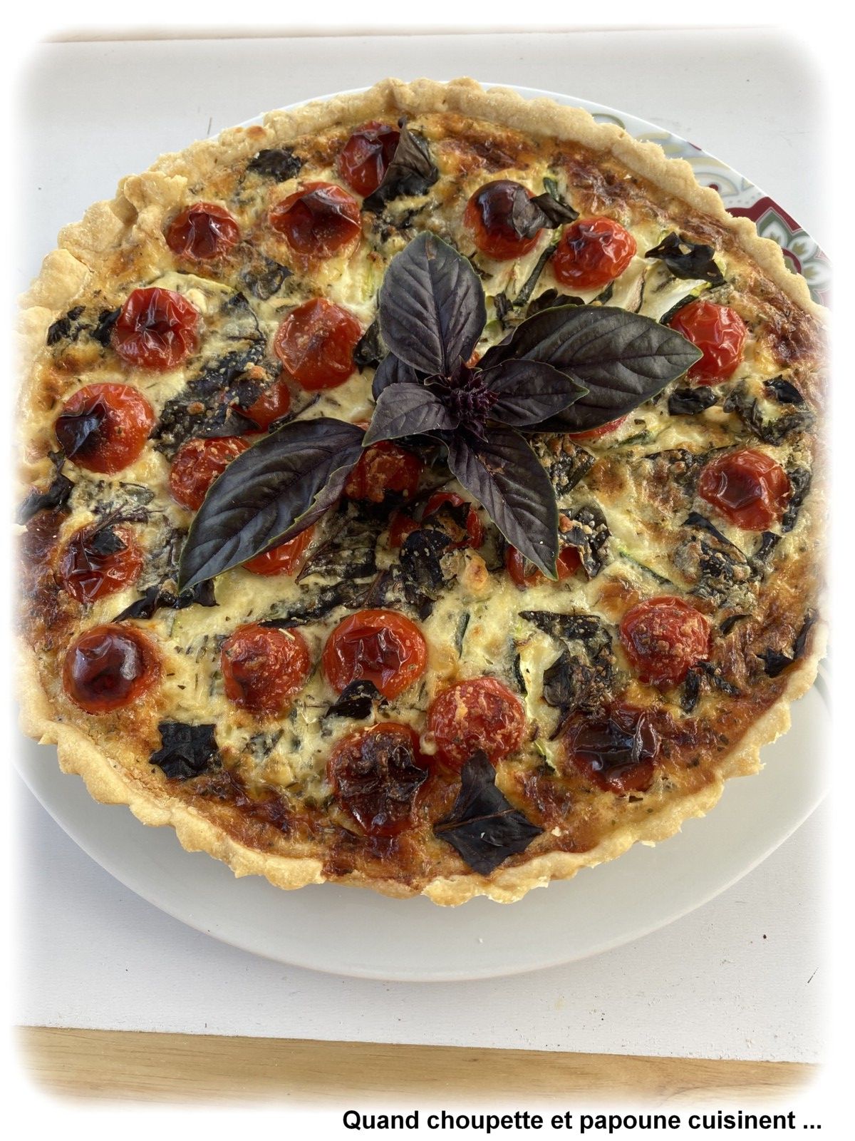QUICHE AUX COURGETTES ET AUX TOMATES CERISE