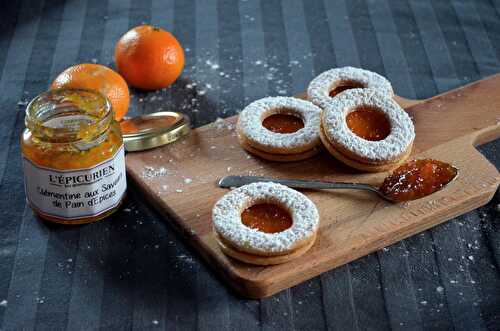 1er décembre: Spitzbuben ou sablés lunettes à la confiture de clémentine