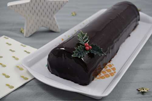 23 décembre : ma bûche de Noël chocolat-framboise & praliné croustillant