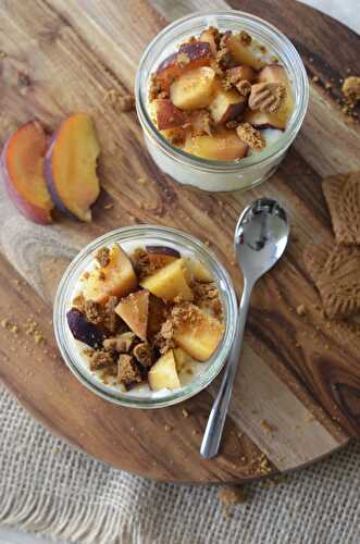 Mon riz au lait vanille, spéculoos et nectarines - recette facile