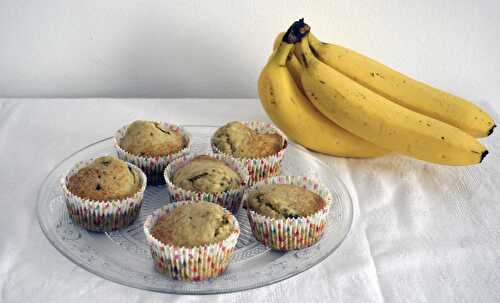 Muffin façon banana bread - option sans gluten et vegan - Quand Julie Patisse