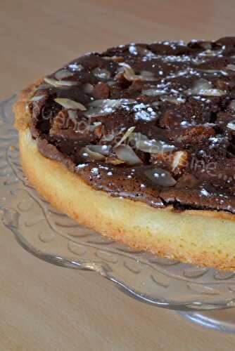 Tarte aux poires chocolat et amandes