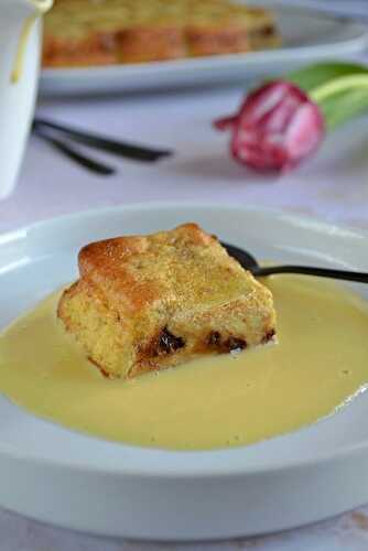 Pudding aux pépites de chocolat (et crème anglaise)