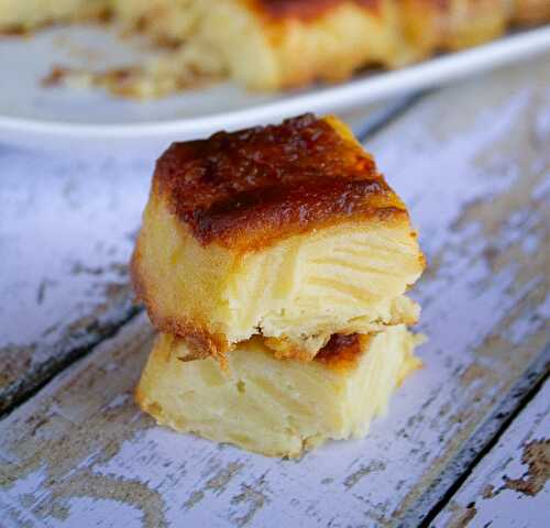 Moelleux aux pommes et caramel au beurre salé