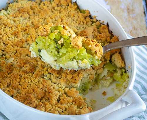 Crumble de poisson et courgettes