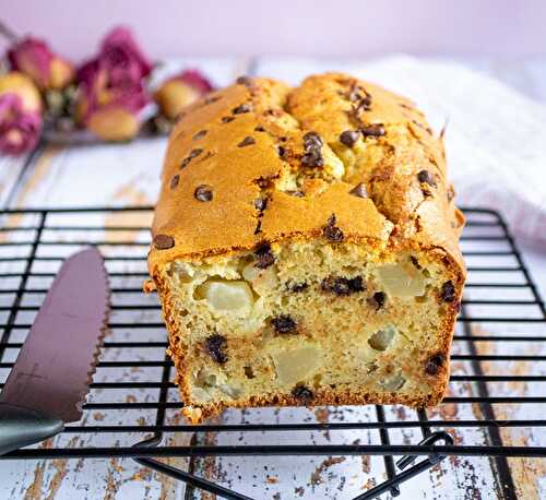 Cake amandes poires et pépites de chocolat