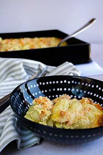 Gratin de gnocchis au saumon fumé