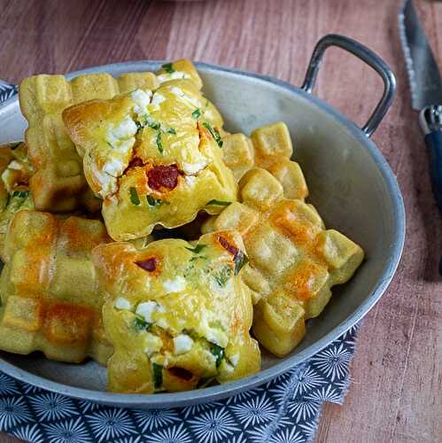 Petites tablettes chorizo chèvre frais et ail des ours