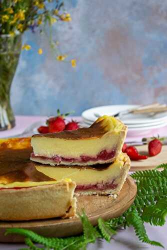 Flan pâtissier aux fraises