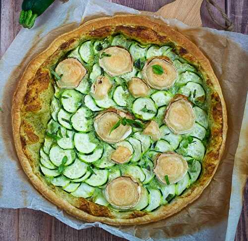 Tarte fine courgettes et chèvre