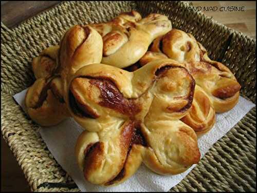 Brioches papillon à la pâte à tartiner... pour fêter mes 4 ans!