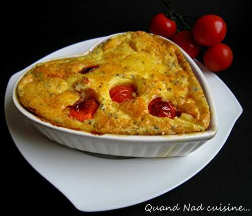 Clafoutis aux tomates cerises rôties et feta