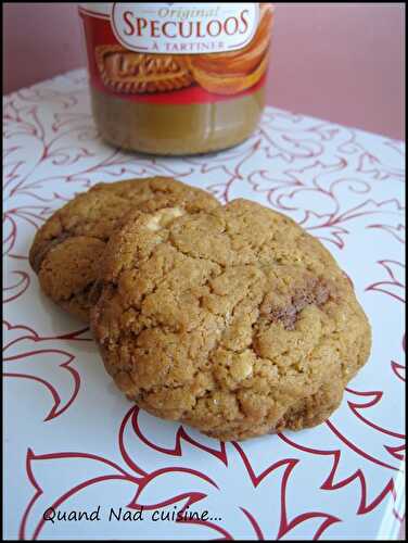 Cookies à la pâte de spéculoos et aux deux chocolats