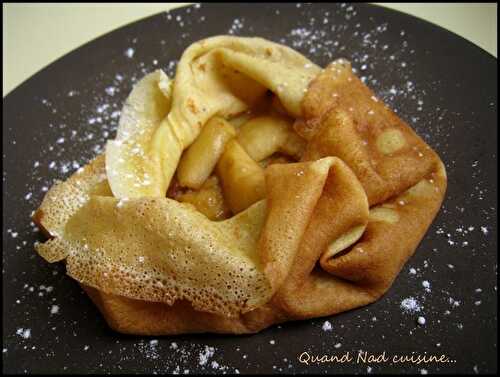 Crêpes aux pommes caramélisées et confiture de lait (maison)