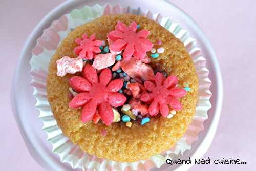 Cupcakes à la fraise et aux pralines