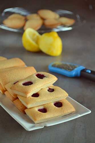 Financiers au citron et framboises