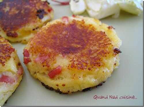 Galettes de pommes de terre au coeur coulant de cantal