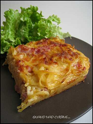 Gâteau de spaghettis au comté