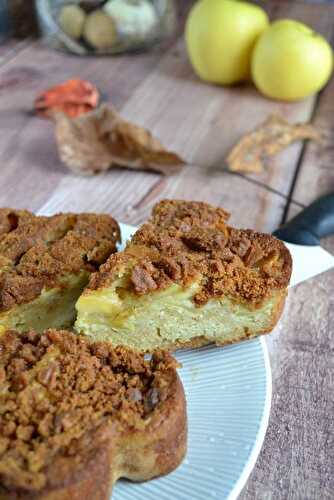 Gâteau pommes spéculoos et caramel