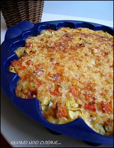 Gratin de riz aux petits légumes