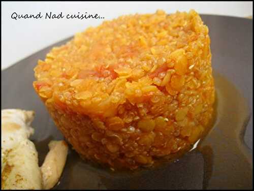 Lentilles corail et quinoa au curry - Quand Nad cuisine...