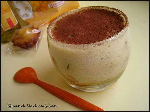 Mousse de mascarpone à la mirabelle, façon tiramisu