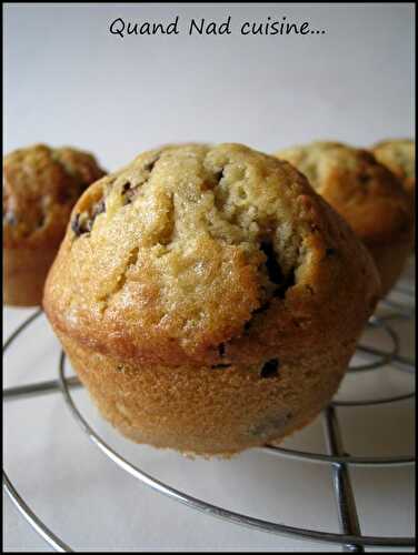 Muffins à la banane et pépites de chocolat