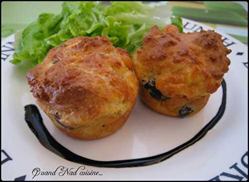 Muffins aux gésiers de canard confits et au chèvre