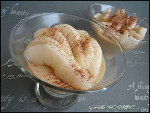 Panna cotta à la pâte de spéculoos et à la poire