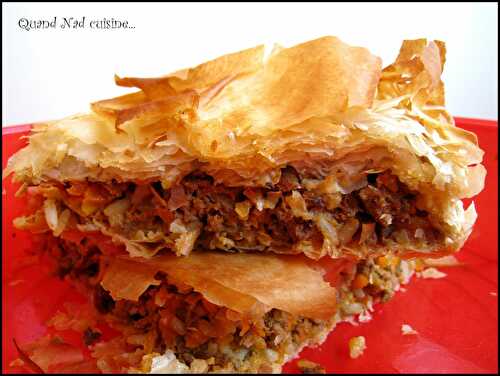 Pastilla à la viande et aux légumes