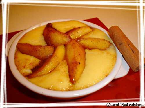 Pommes caramélisées à la crème vanillée