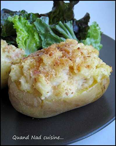 Pommes de terre farcies aux lardons et au chèvre