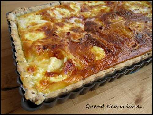 Quiche au brillat savarin sur pâte brisée aux céréales