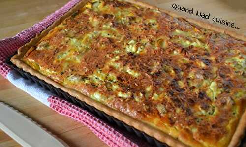 Quiche crémeuse au thon et aux courgettes