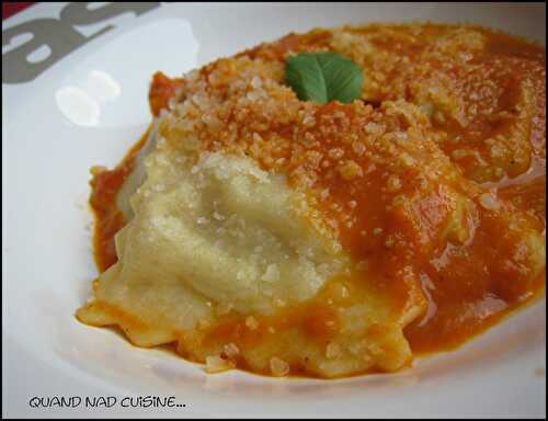 Raviolis maison à la ricotta et au jambon de Bayonne