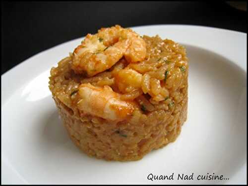 Risotto aux crevettes (fumet de crevettes maison)